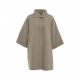 Cappotto kimono in lana pressata beige