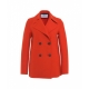 Cappotto doppiopetto in lana pressata arancione