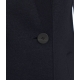 Cappotto doppiopetto in lana pressata blu scuro