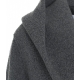 Cappotto in lana ecologica con cappuccio grigio