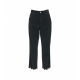 Pantaloni high waist in velluto a coste Lola nero