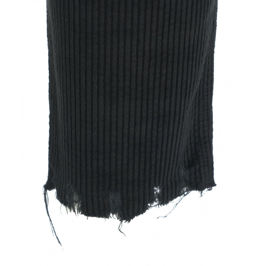 Pantaloni high waist in velluto a coste Lola nero