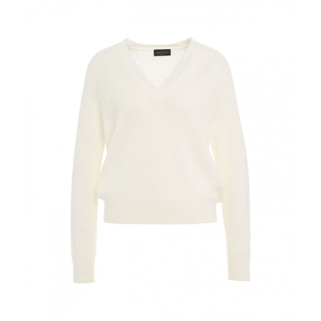 Maglione in angora bianco