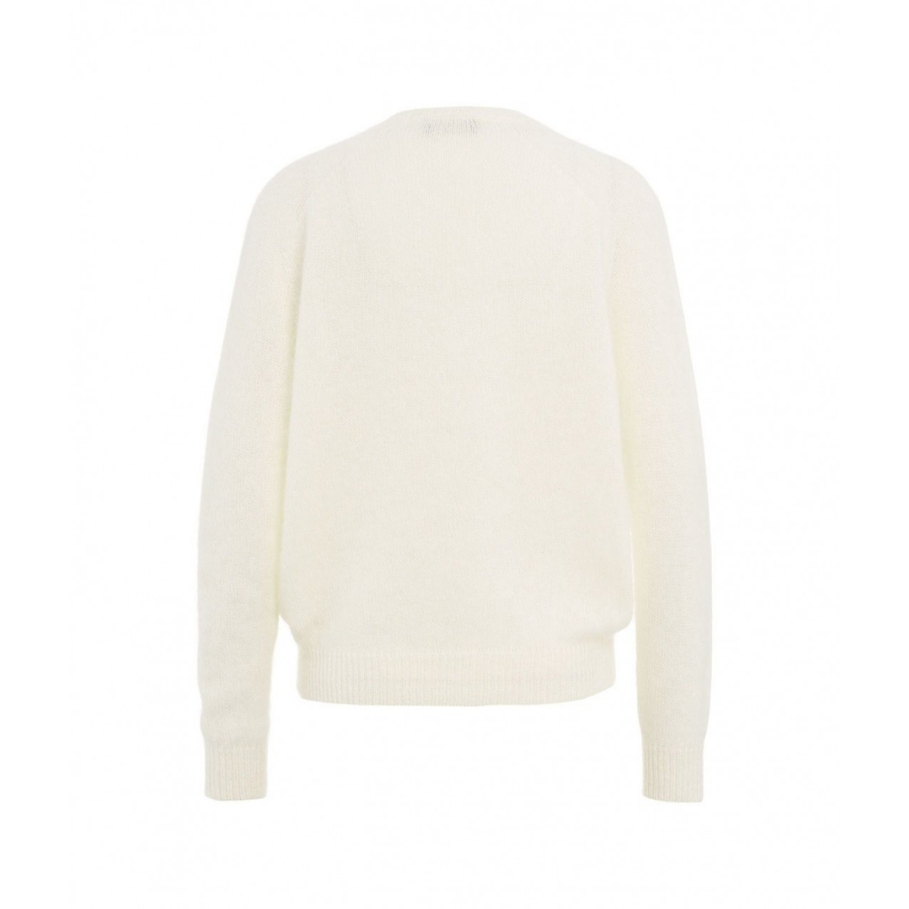 Maglione in angora bianco
