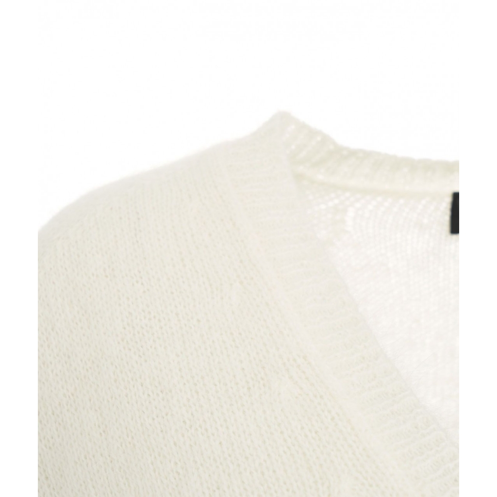 Maglione in angora bianco