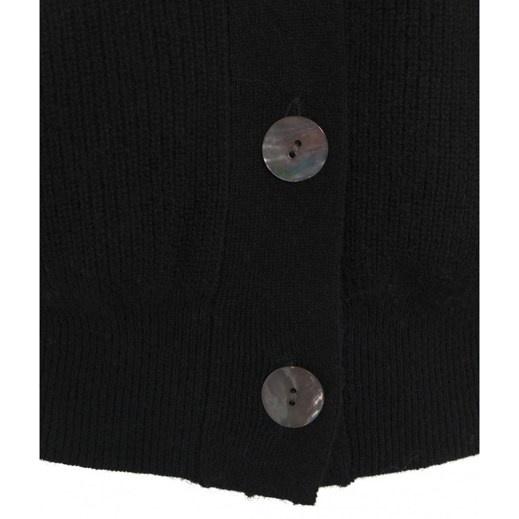 Cardigan a maglia in cashmere nero