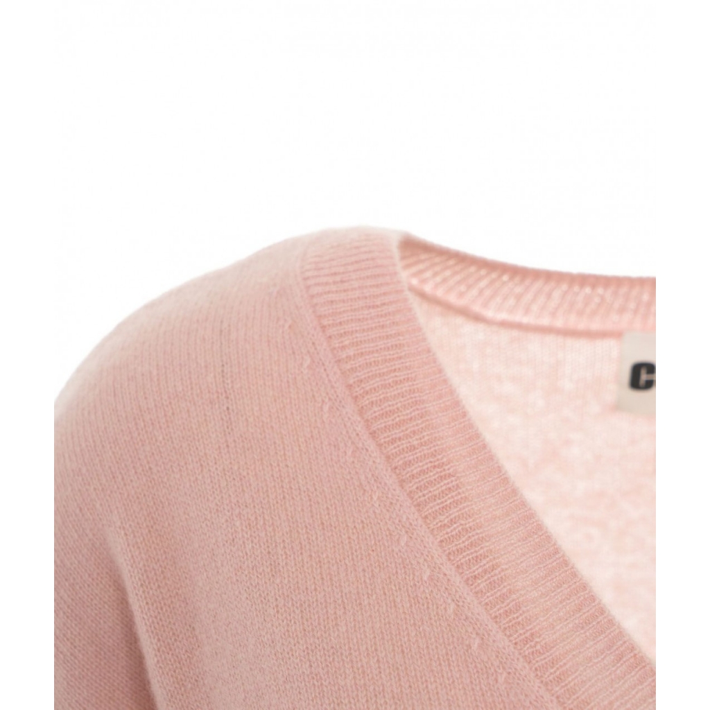 Maglione in cashmere rosa chiaro