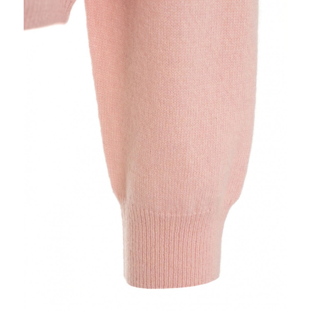 Maglione in cashmere rosa chiaro