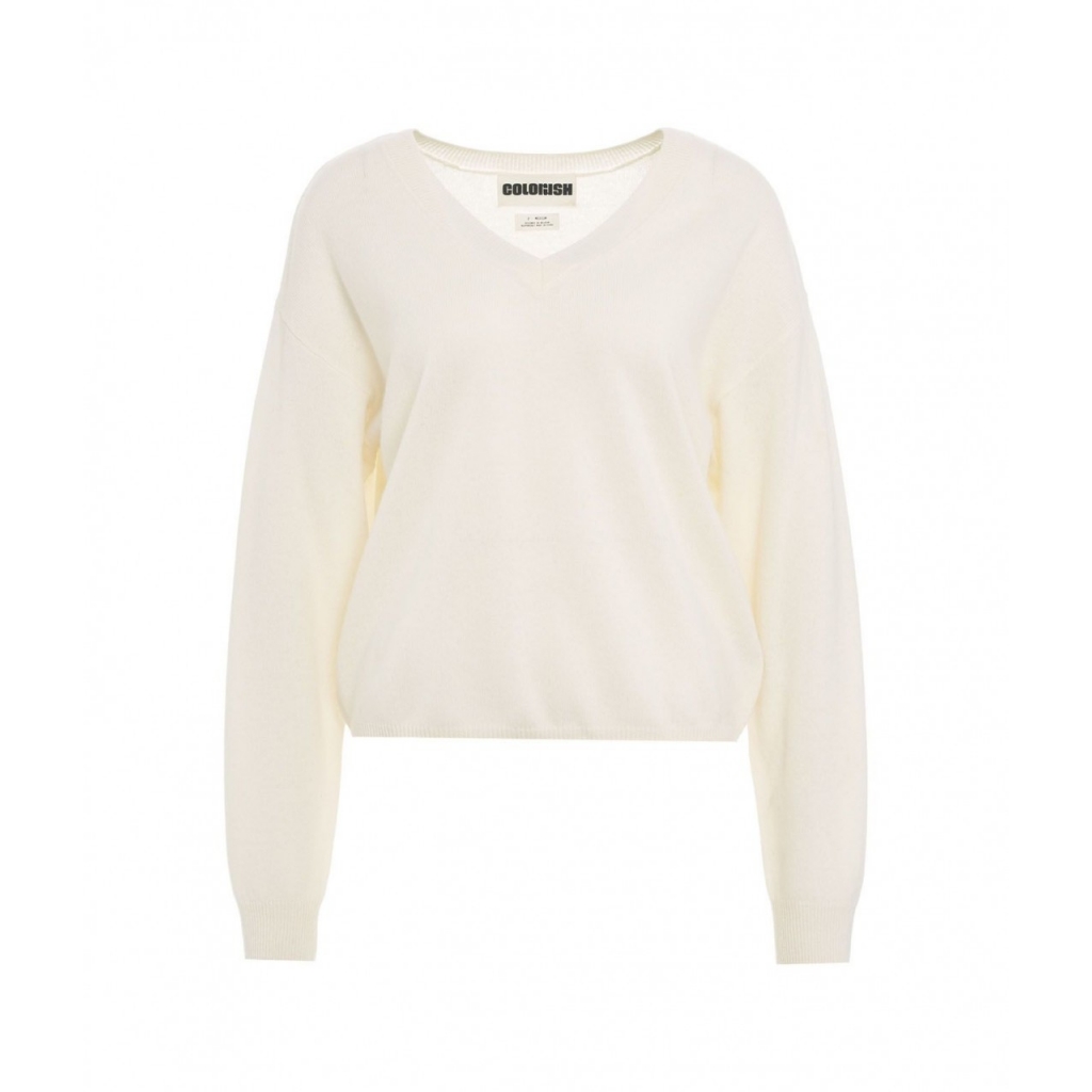 Maglione in cashmere bianco