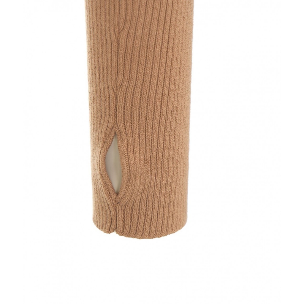 Pullover a maglia in misto cotone marrone chiaro