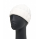 Cappello in maglia di cachemire crema