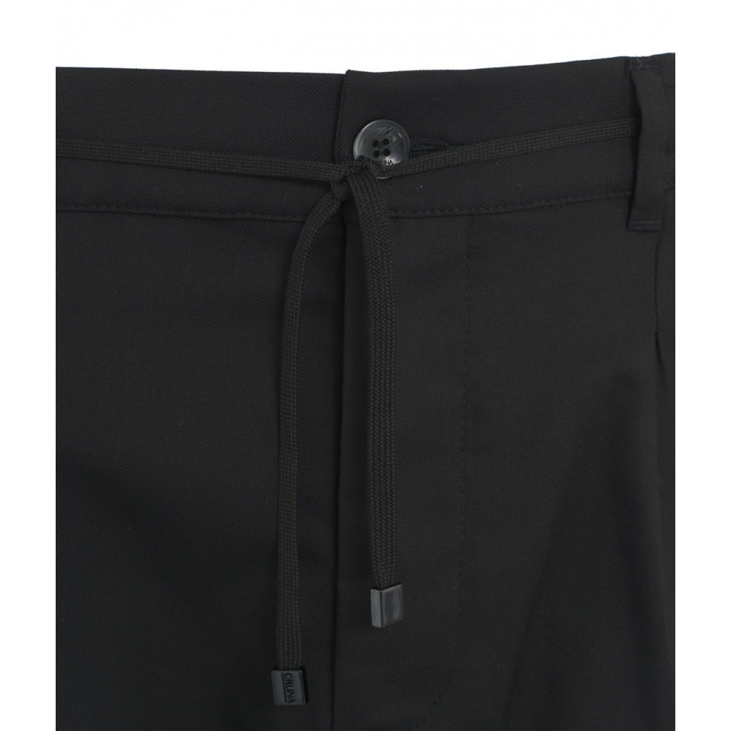 Pantaloni con coulisse nero