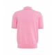 Polo in maglia rosa