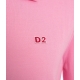 Polo in maglia rosa