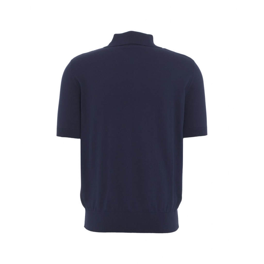 Polo in maglia blu scuro