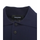 Polo in maglia blu scuro