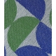 Sciarpa jacquard con motivo Bauhaus intrecciato blu