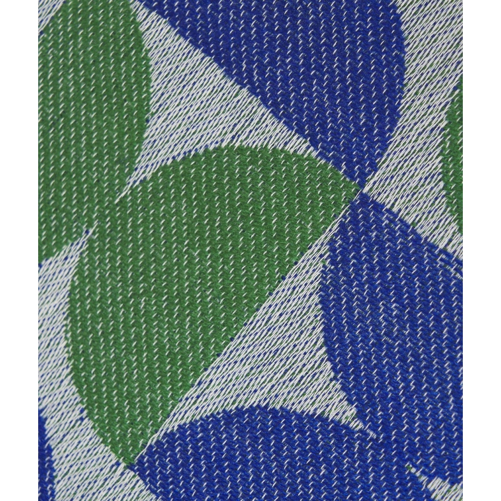 Sciarpa jacquard con motivo Bauhaus intrecciato blu
