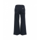 Straight cropped jeans blu scuro