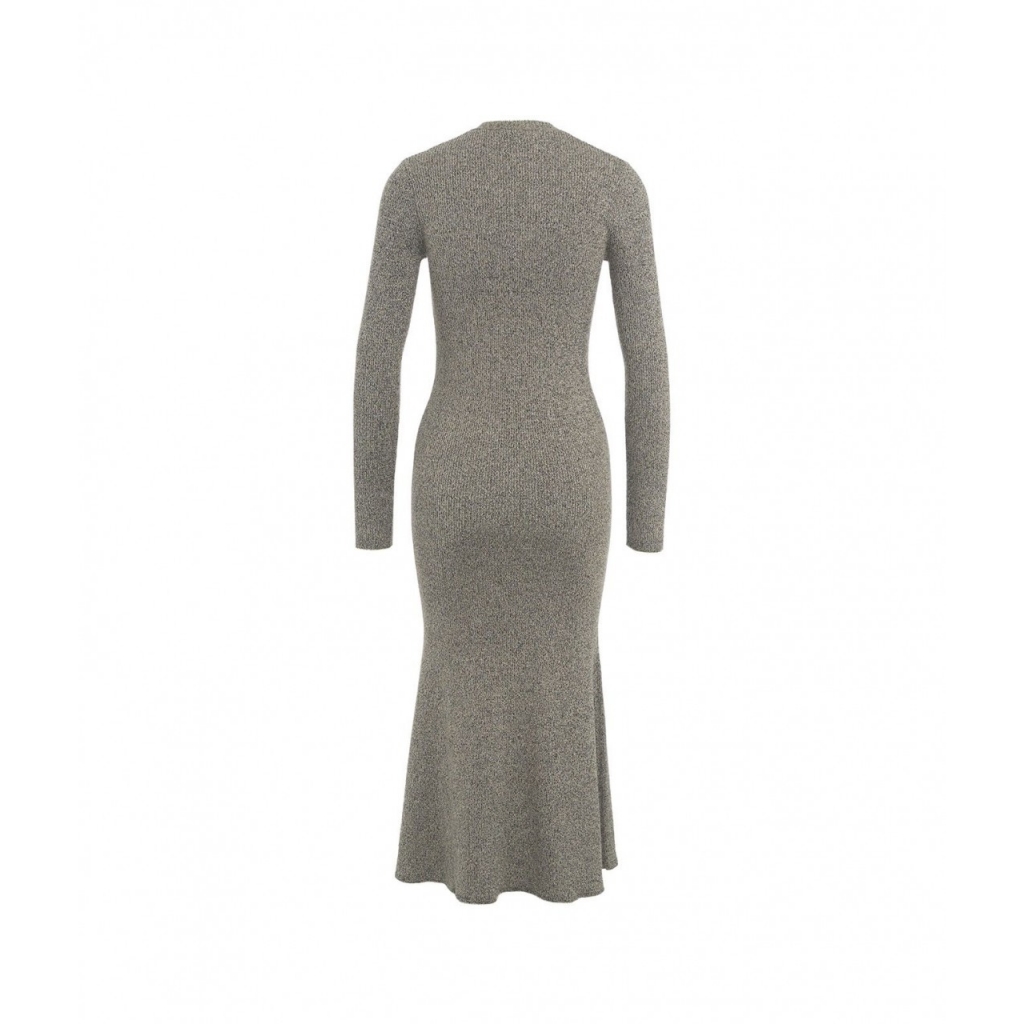 Abito in maglia con finitura glitterata grigio