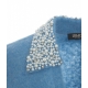 Maglione con colletto in perline azzurro