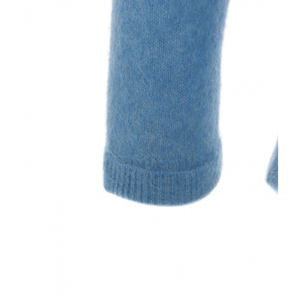 Maglione con colletto in perline azzurro