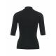 Maglione dolcevita in merino nero