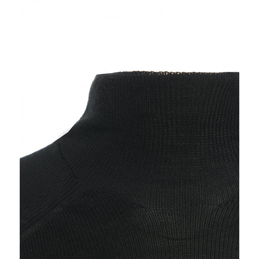 Maglione dolcevita in merino nero
