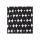 Foulard in seta con stampa cuori nero