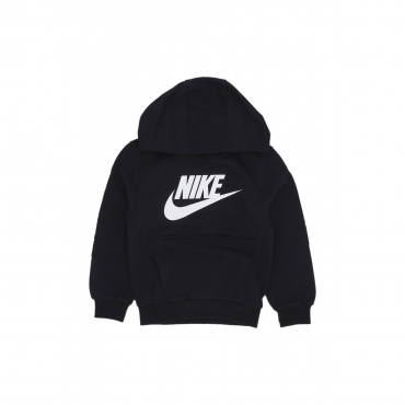 felpa cappuccio ragazzo b sportswear club fleece hoodie BLACK/WHITE