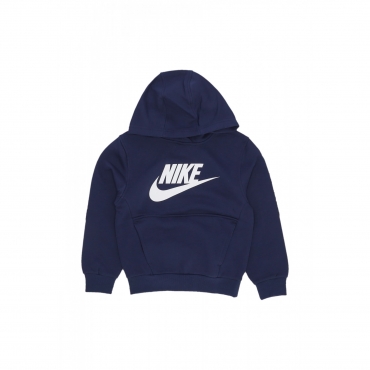felpa cappuccio ragazzo sportswear club fleece hoodie MIDNIGHT NAVY/WHITE