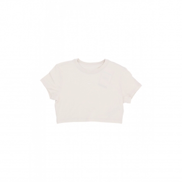 maglietta corta donna w sportswear chill knit sup crop top LT OREWOOD BRN/LT OREWOOD BRN