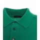 Maglione in merino con colletto a polo verde
