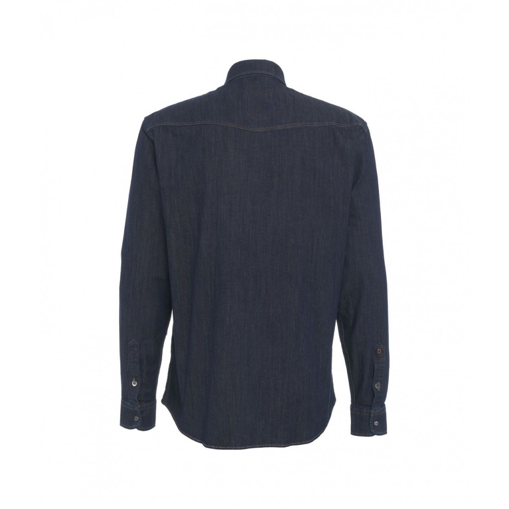 Camicia in denim blu scuro