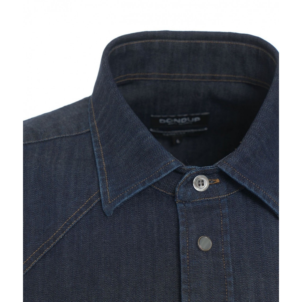 Camicia in denim blu scuro