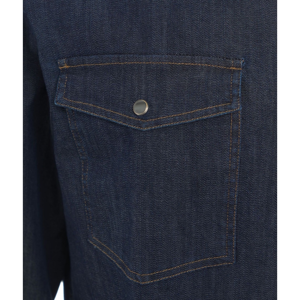 Camicia in denim blu scuro