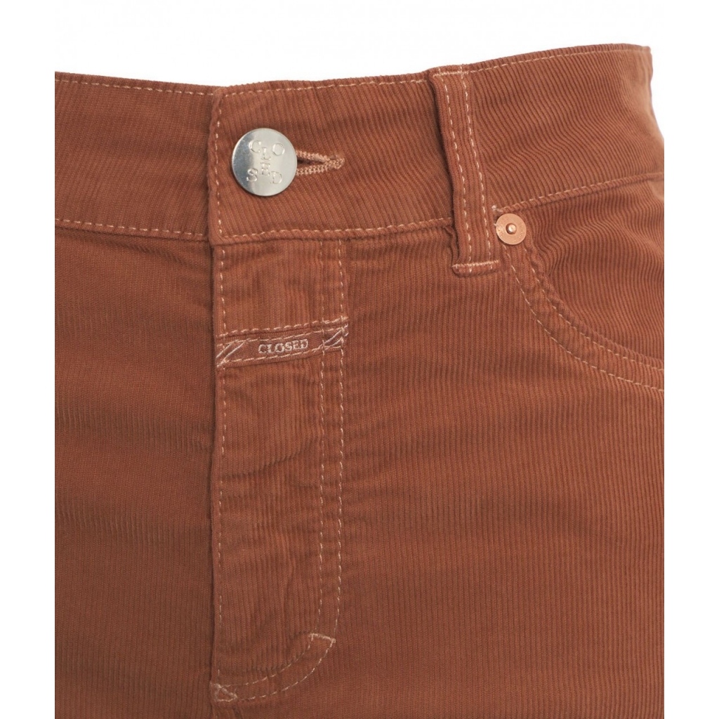 Pantaloni wide leg in velluto a coste Glow-Up marrone