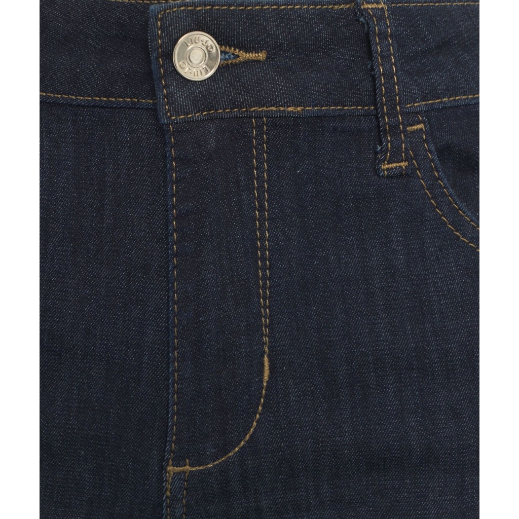 Jeans flare a vita alta Beat blu scuro