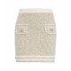 Minigonna con glitter crema