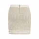 Minigonna con glitter crema
