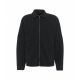 Cardigan con collo alto in lana vergine nero