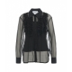 Camicia in mesh con rouges e sottoveste nero