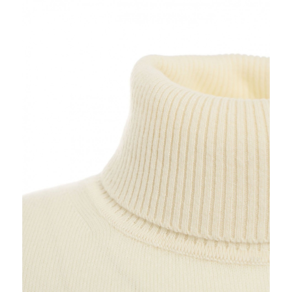 Maglia dolcevita in cashmere crema