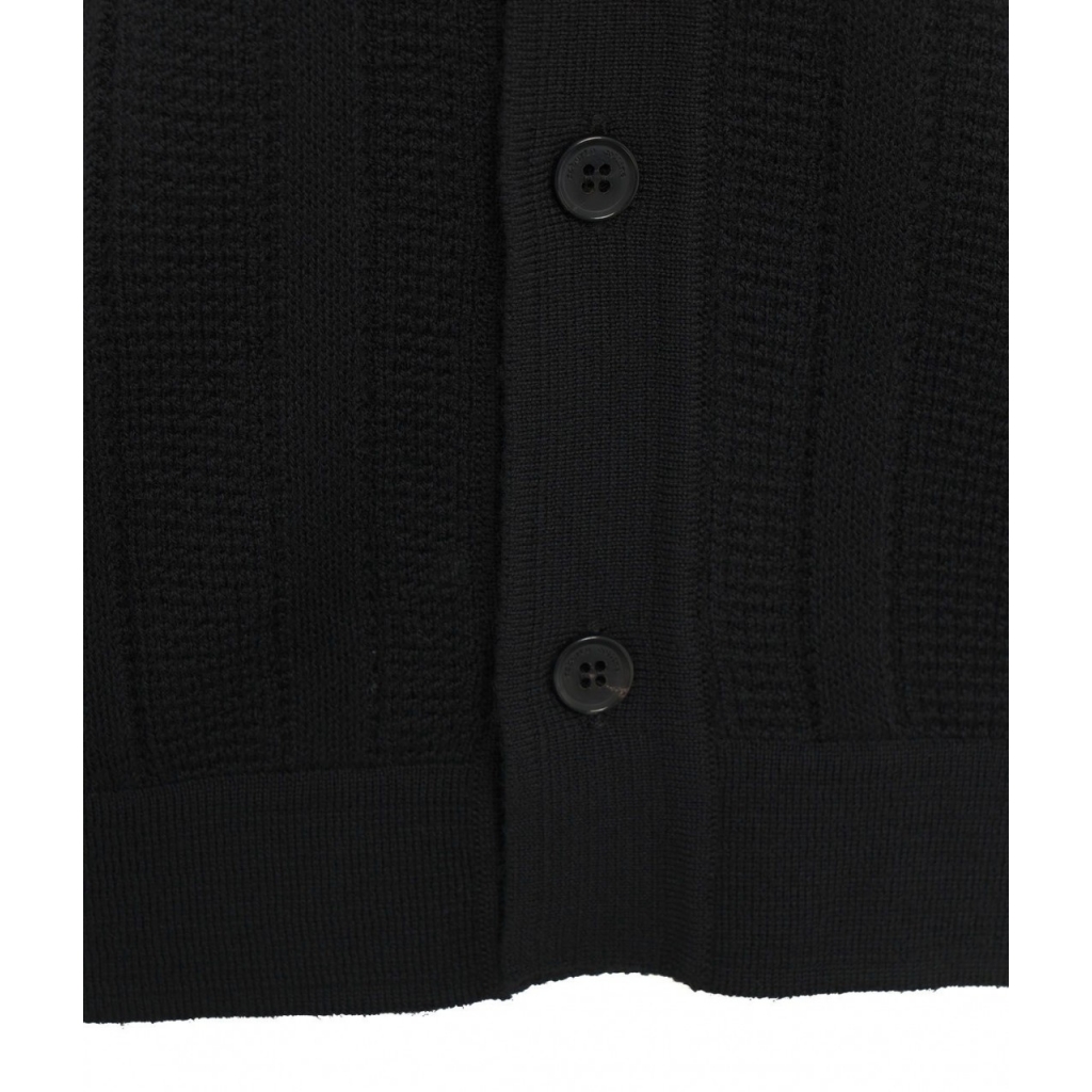 Cardigan a maglia in lana merino nero