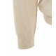 Maglione in merino con colletto a polo crema