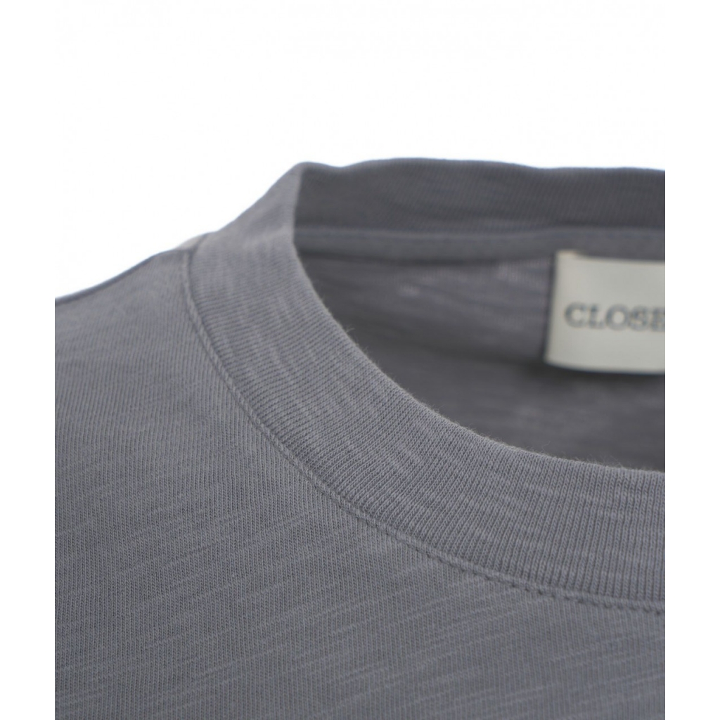 Maglietta a maniche lunghe con ricamo logo grigio
