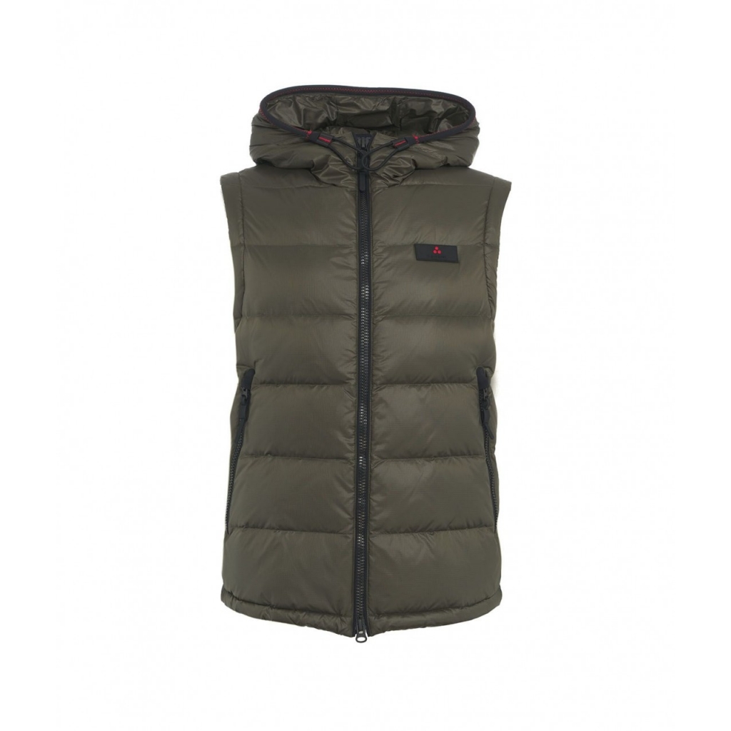 Gilet in piuma Donoma NR 02 in nylon ripstop resistente allo strappo verde scuro