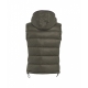 Gilet in piuma Donoma NR 02 in nylon ripstop resistente allo strappo verde scuro