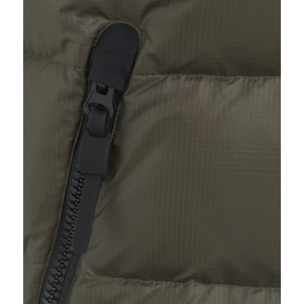 Gilet in piuma Donoma NR 02 in nylon ripstop resistente allo strappo verde scuro