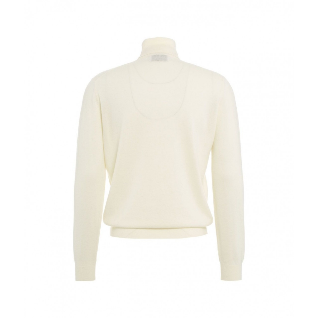 Maglia dolcevita in lana merino crema